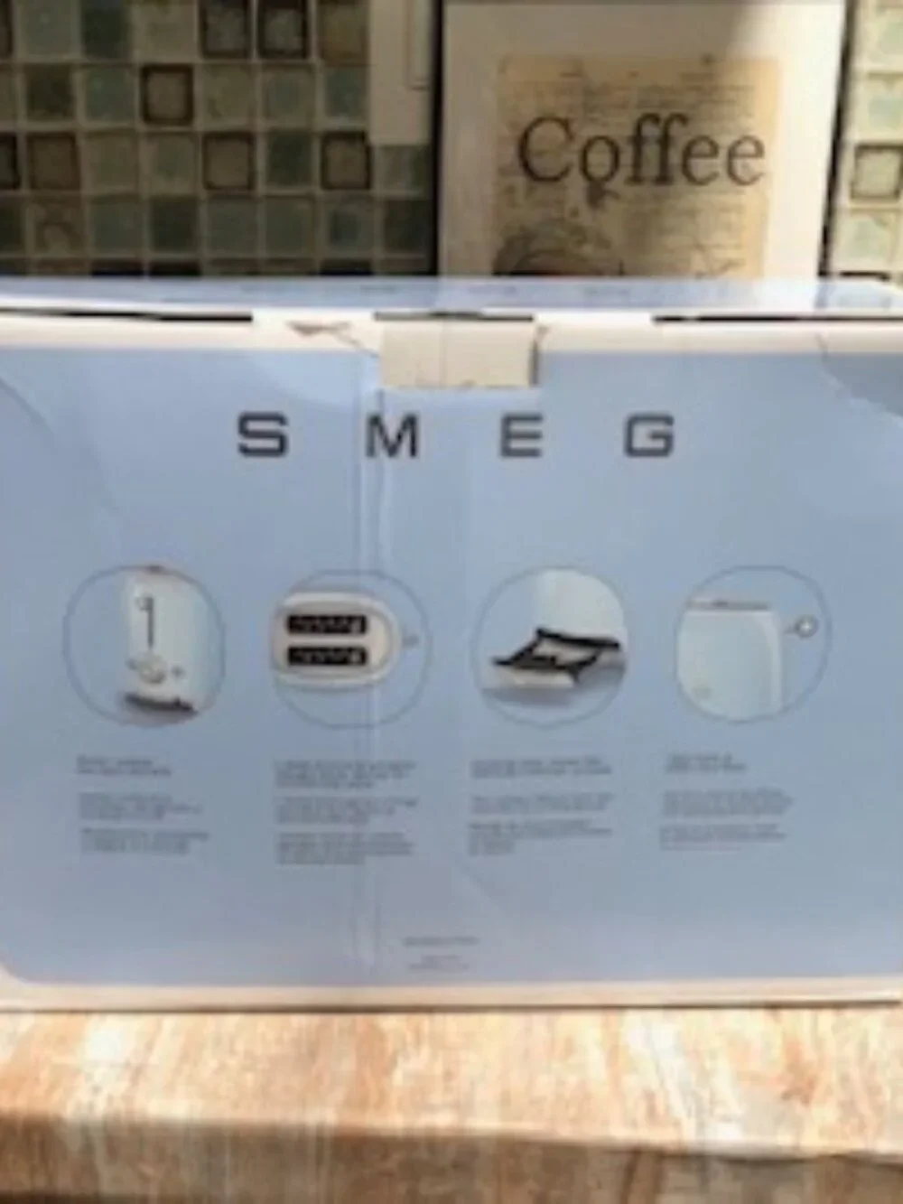 SMEG 2 Slice Toaster Enamel Black Retro Style With Box